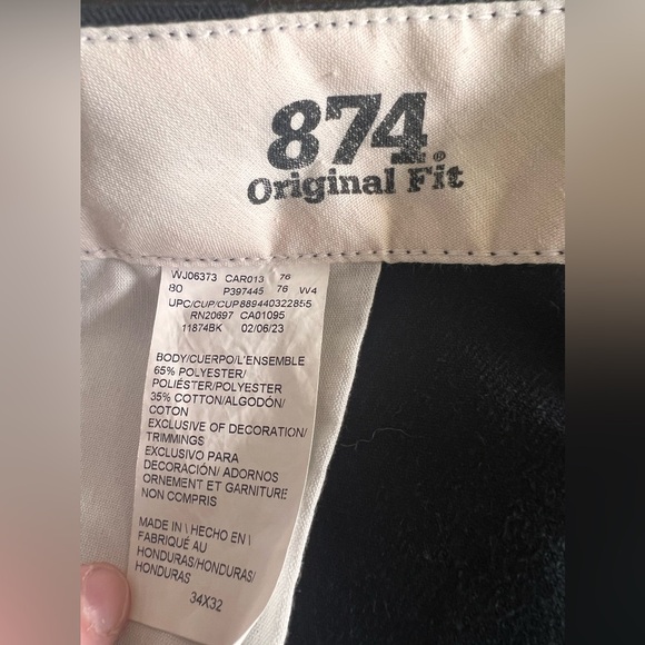 Men’s Dickies Black Pants size 34x32 - Picture 4 of 7